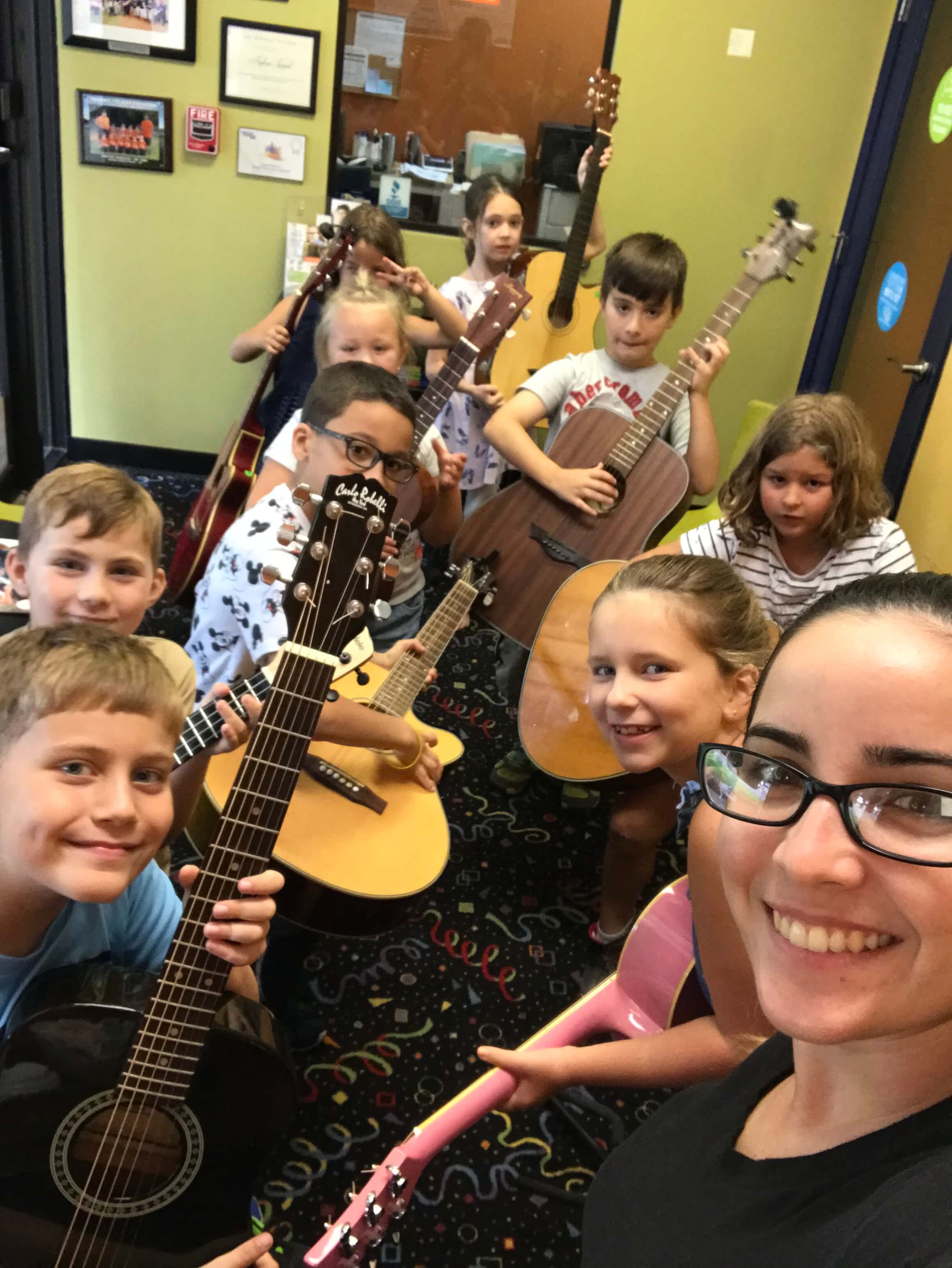happy students at our music school in Tampa