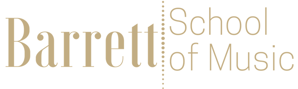 Text logo of "Barrett School of Music" who are offering piano lessons in St Pete